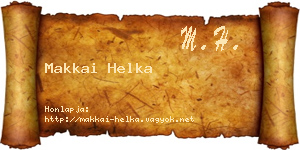 Makkai Helka névjegykártya